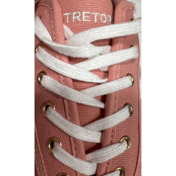 New Tretorn Sneakers Women's Coral Pink Nylite Plus Canvas Lace Tennis Shoes 6.5 - Picture 5 of 9